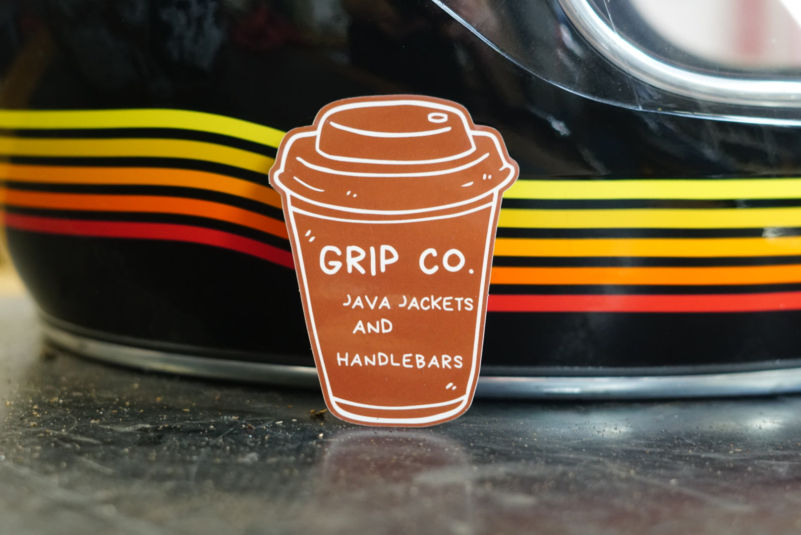 Sticker - Java jacket and handlebars – Grip Coffee & Cycle